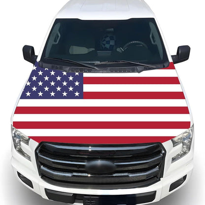 🔥65K+ Sold American Eagle Car Hood Flag Cover 🇺🇸🦅 No Glue, No Tools, Install in 1 Minute 🚗