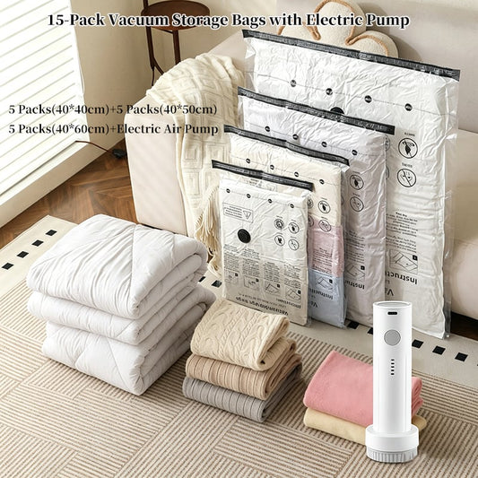 🏆 55K+ SOLD! 📦Vacuum Storage Bags with Electric Pump