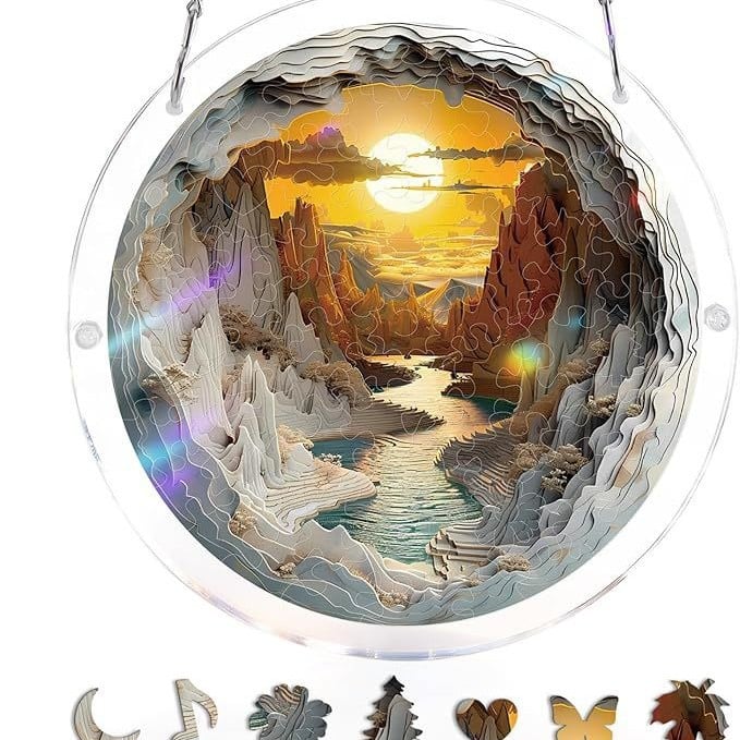 🔥LAST DAY SPECIAL PRICE☀️🛍️Acrylic Jigsaw Puzzle Suncatcher