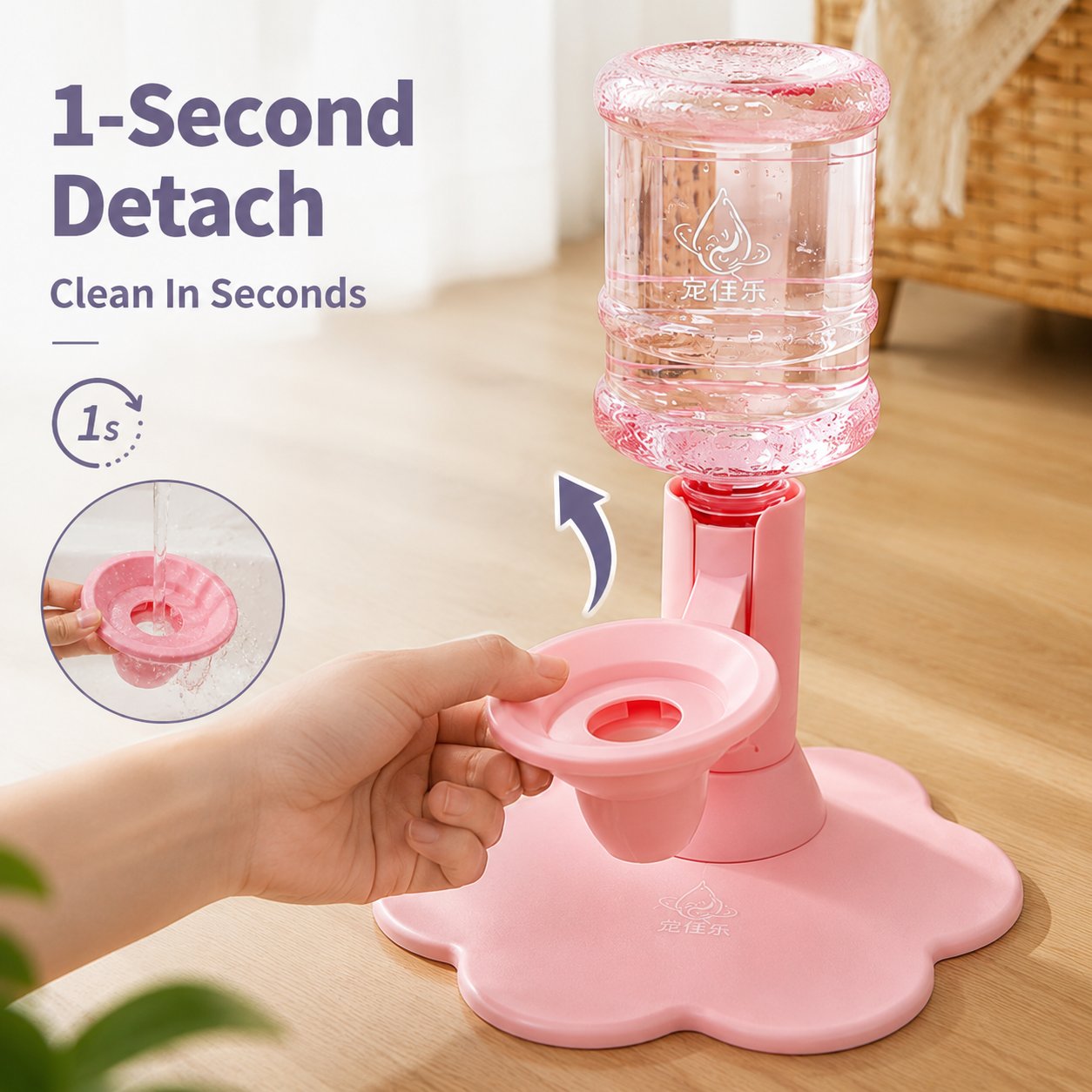 Gravity Pet Water Dispenser Stand - Spill-Proof