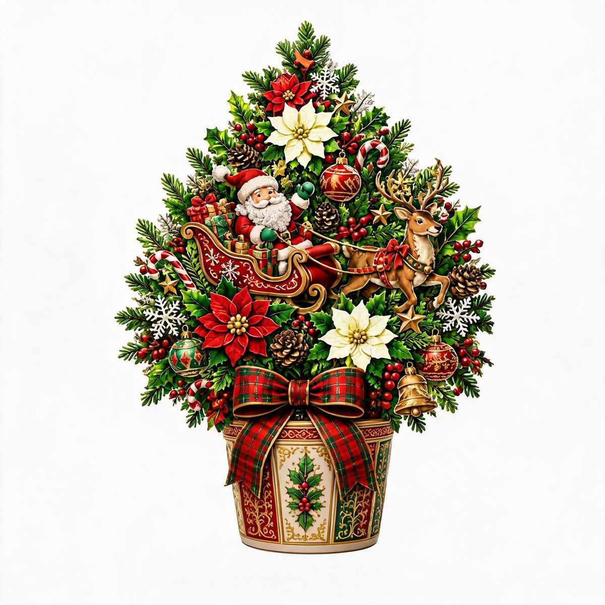 🌲 Pop-Up 3D Christmas Tree Card ✨ Turns Into Freestanding Festive Table Decor