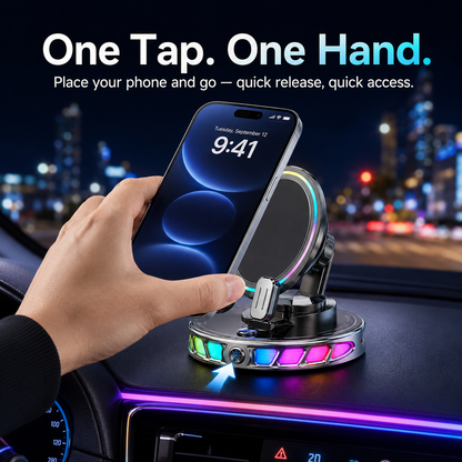 ✨RGB Smart Auto-Clamping Dashboard Car Phone Mount