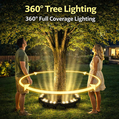 🌳 Solar LED Ring Tree Spotlight for Outdoor Landscape Lighting