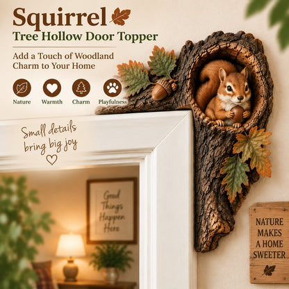 🔥LAST DAY 50% OFF -🐿️ 3D Chipmunk Tree Hollow Door Topper
