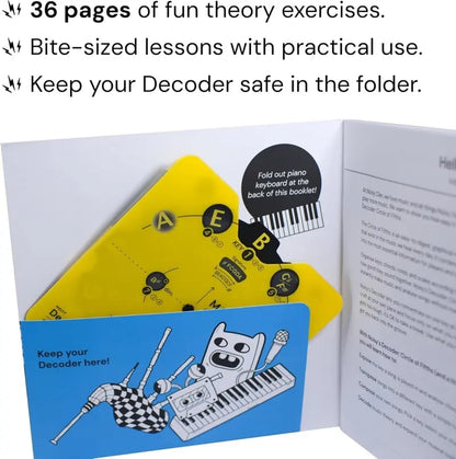 🔥LAST DAY 50% OFF - 🎵 Master Music Theory Faster | Circle of Fifths Decoder & 36-Page Workbook Set