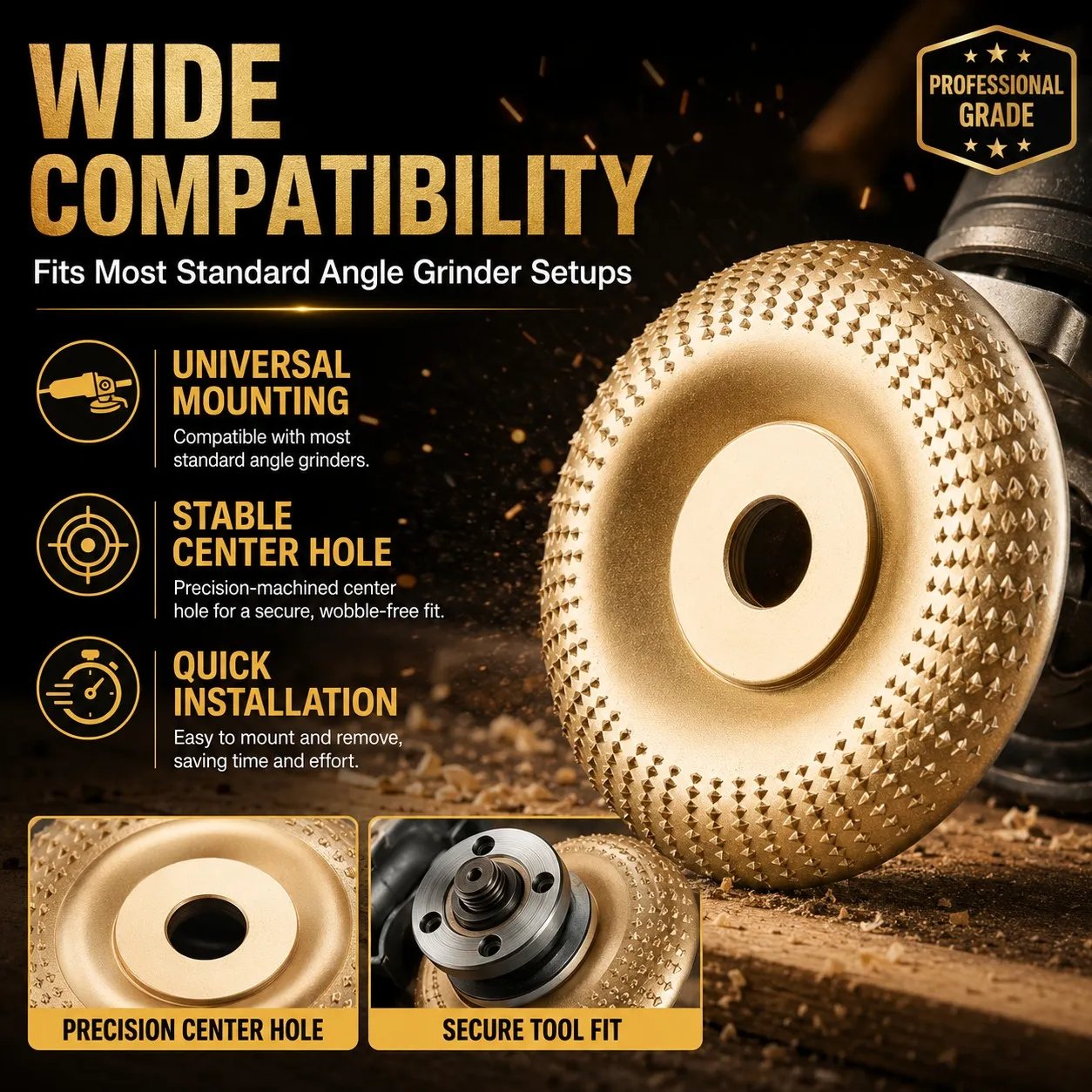 ⚒️Wood Carving Disc Set Heavy-Duty Steel Wheel for Angle Grinder