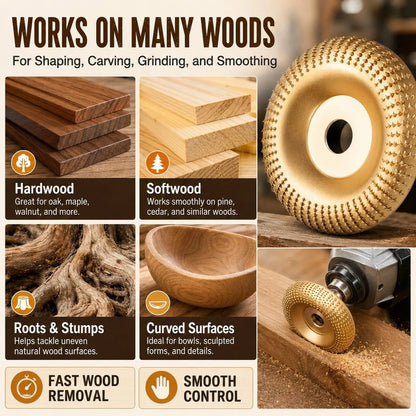 ⚒️Wood Carving Disc Set Heavy-Duty Steel Wheel for Angle Grinder