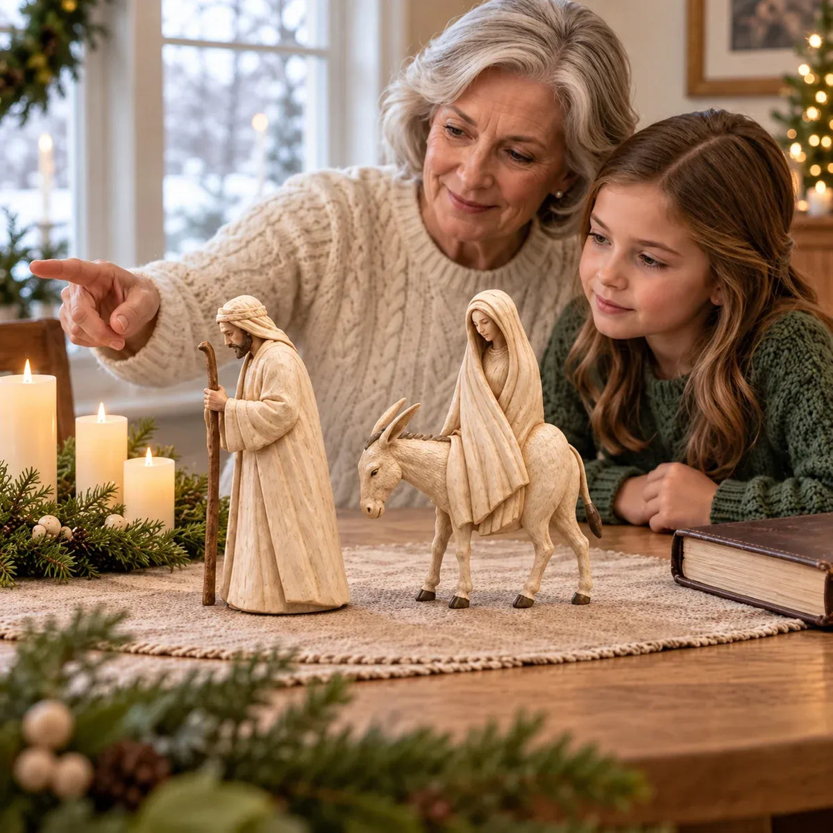 ⏳ Last Day 50% OFF-✝️Journey to Bethlehem Nativity Figurine Set