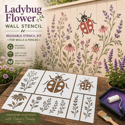 💥 LAST DAY 49% OFF – 🌿 Garden Wall StencilTM Collection | 9 Reusable Mural Designs for Walls, Fences, Porches & Creative Outdoor Makeovers 🎨✨