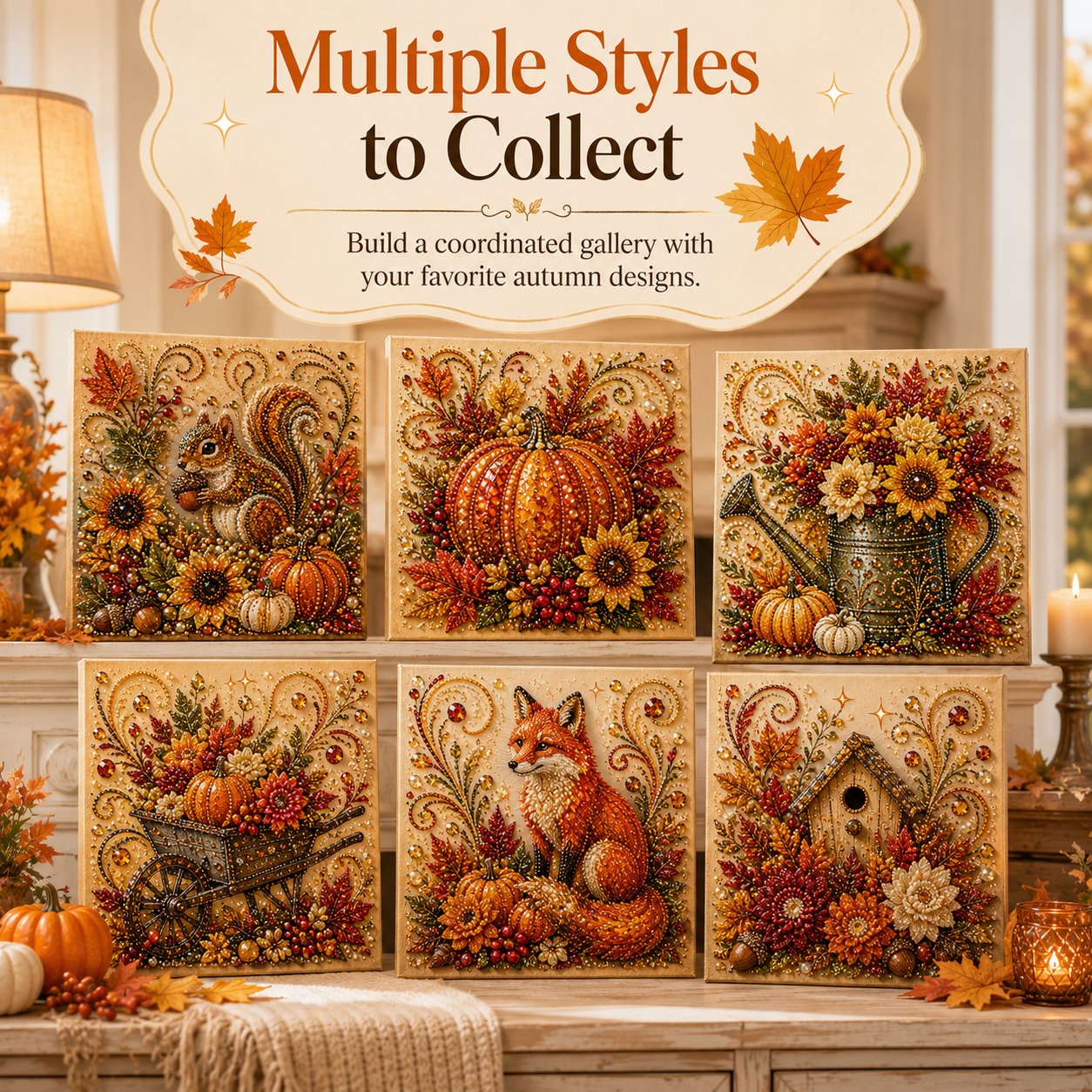 🔥Last Day 49% OFF 🍂✨DIY Fall Pearl Painting Kit – Create Sparkling Fall Masterpieces