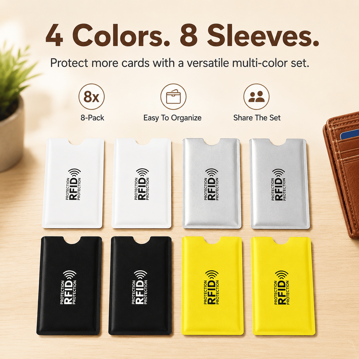 🔒💳 Metallic RFID Blocking Credit Card Sleeve