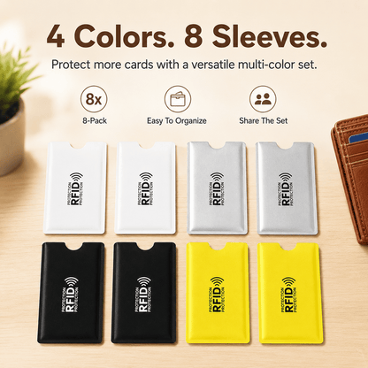 🔒💳 Metallic RFID Blocking Credit Card Sleeve