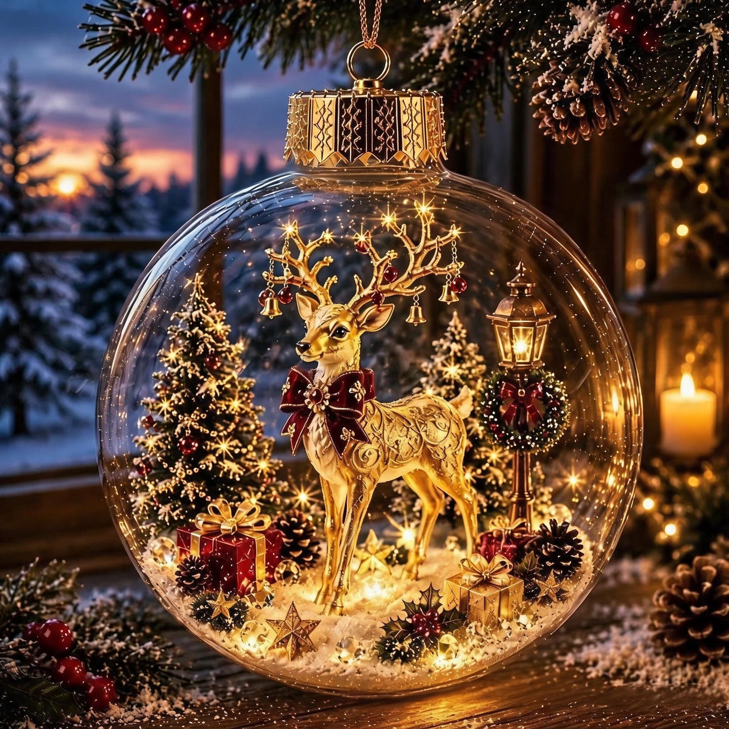 🎄Light Up Christmas Diorama Ornamen – A Magical Mini Winter Wonderland for Your Holiday Home