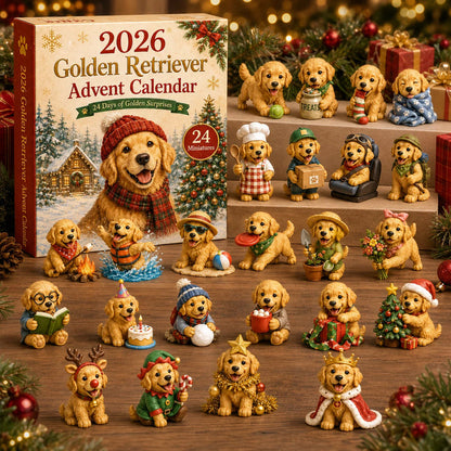 🔥last Day 49%-🐕🎄2026 Golden Retriever Advent Calendar