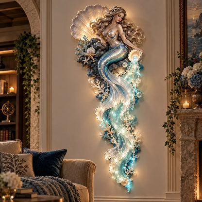 ⏰Limited Stock 49% OFF - 🌊✨ Enchanted Ocean Legends™ Lighted Wall Décor Collection 🐋🧜‍♀️