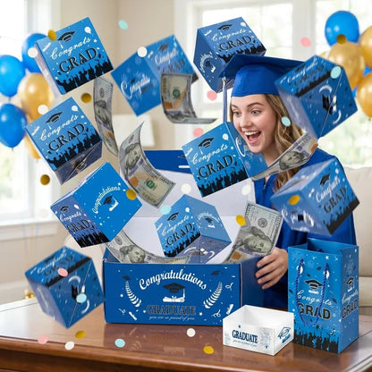 🎓2026 Graduation Explosion Cash Gift Box Fun Pop Up Surprise for Grads