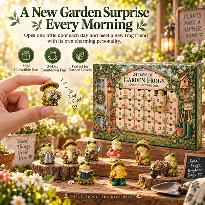 🐸 Garden Frog 24-Day Countdown Calendar – 24 Unique Little Frog Friends & Garden Surprises for Every December Day