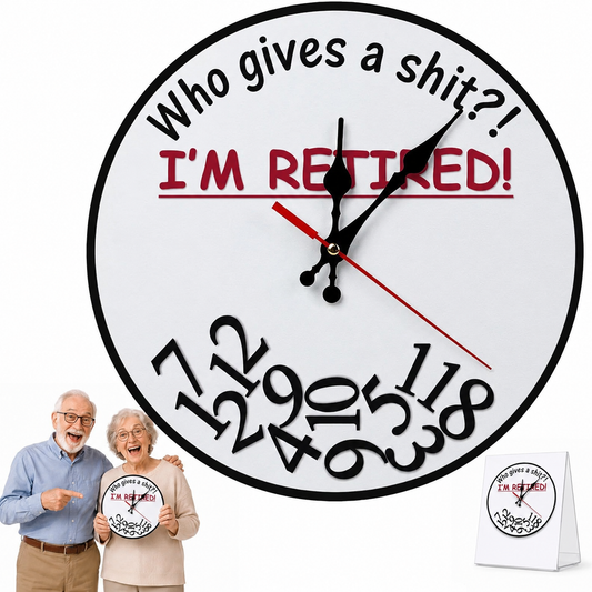 🔥Hot Sale 49% OFF🔥Retirement Humorous Quote Wall Clock