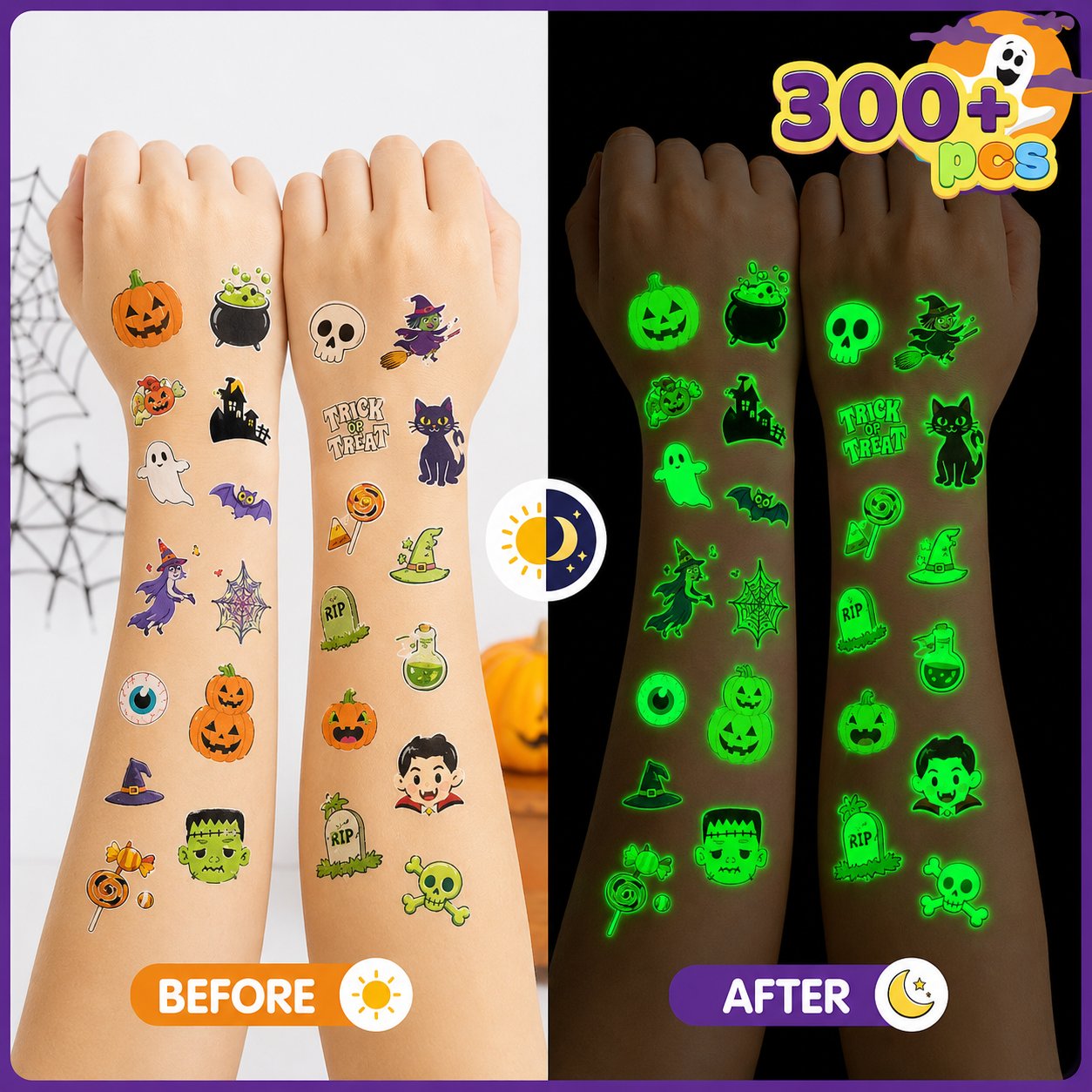 🎃✨ Spooky Glow Tattoos – Halloween Temporary Body Art That Lights Up The Night