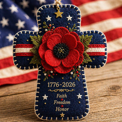 🎉DIY Patriotic Poppy Cross Ornament Kit