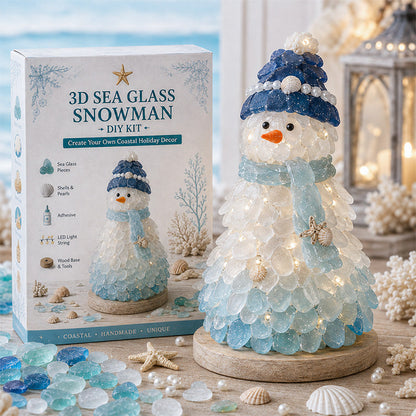 🌊🐚 DIY Ocean Sea Glass Art Kit – Handmade Light-Up Decorative Sculpture