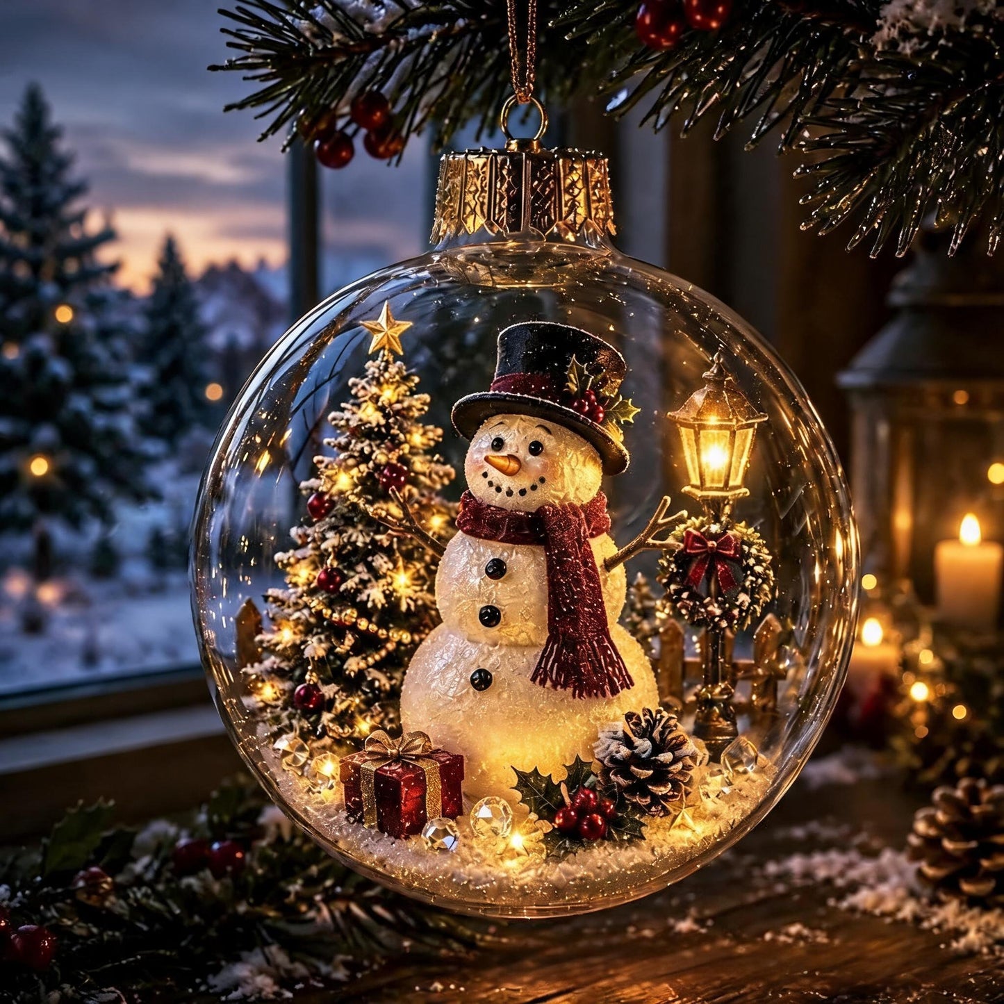 🎄Light Up Christmas Diorama Ornamen – A Magical Mini Winter Wonderland for Your Holiday Home
