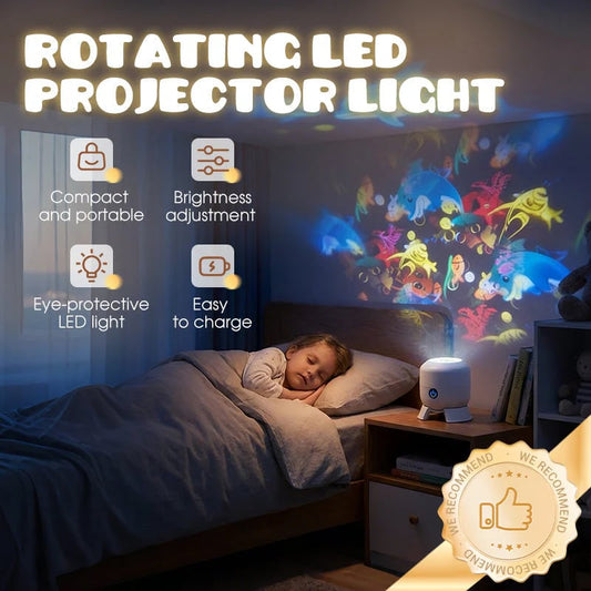 Multi-Themes Dynamic Rotating Ocean Projection Night Light