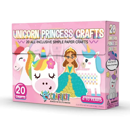 🎨 Craftikit 20 Crafts in a Box – Easy Low-Mess Paper Craft Kit for Kids Ages 3–8 ✂️✨