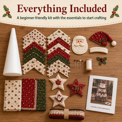 🔥Last Day 49% OFF ✨DIY Quilted Santa Christmas Tree Kit
