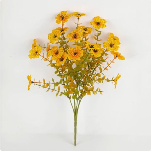 🍂Artificial Fall Eucalyptus & Violet Flower Arrangement — Bring The Warm Beauty Of Autumn Into Your Home