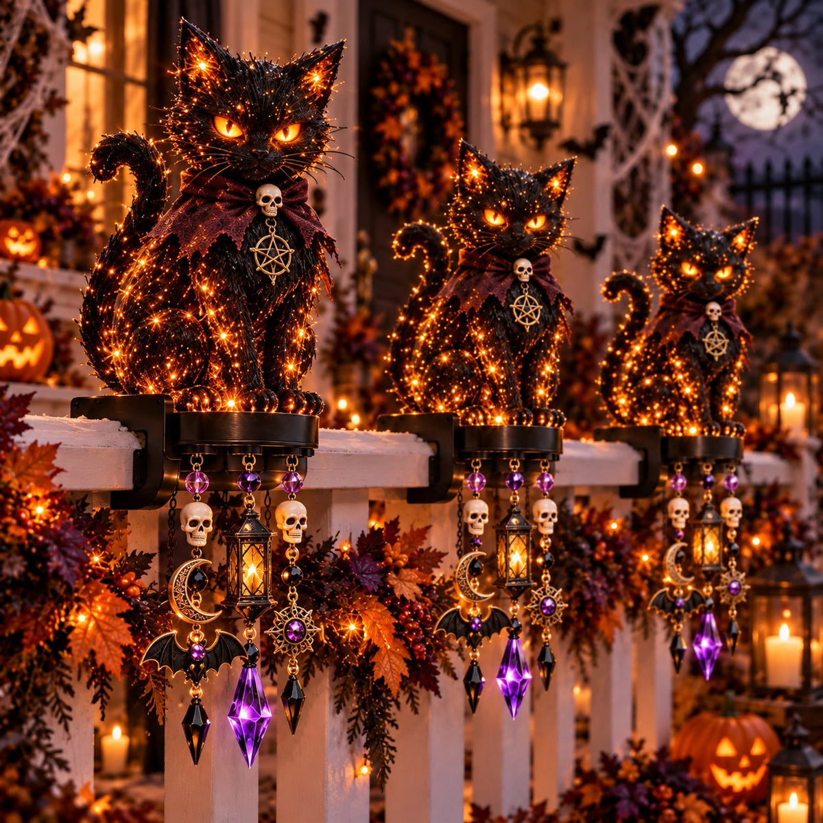 ⏰ LAST DAY 49% OFF - 🎃 Halloween Character Glow Cascade Railing Lights