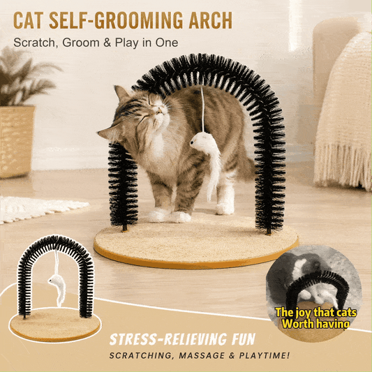 🔥 Hot Selling 50% OFF – Cat Self-Grooming Arch Scratcher & Massager