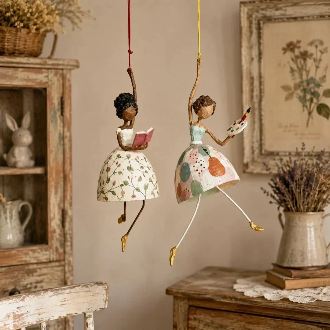 💃🌸 Let Your Space Dance — Whimsical Dancing Lady Hanging Ornament