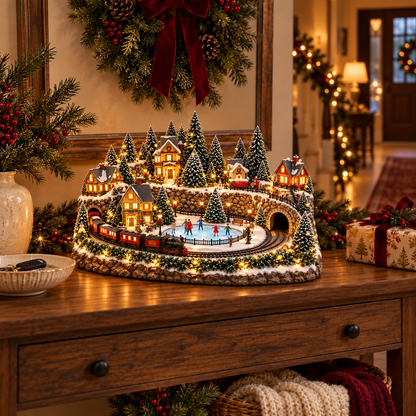 ✨LAST DAY 49% ✨OFF Animated Holiday Train & Ice Rink Scene