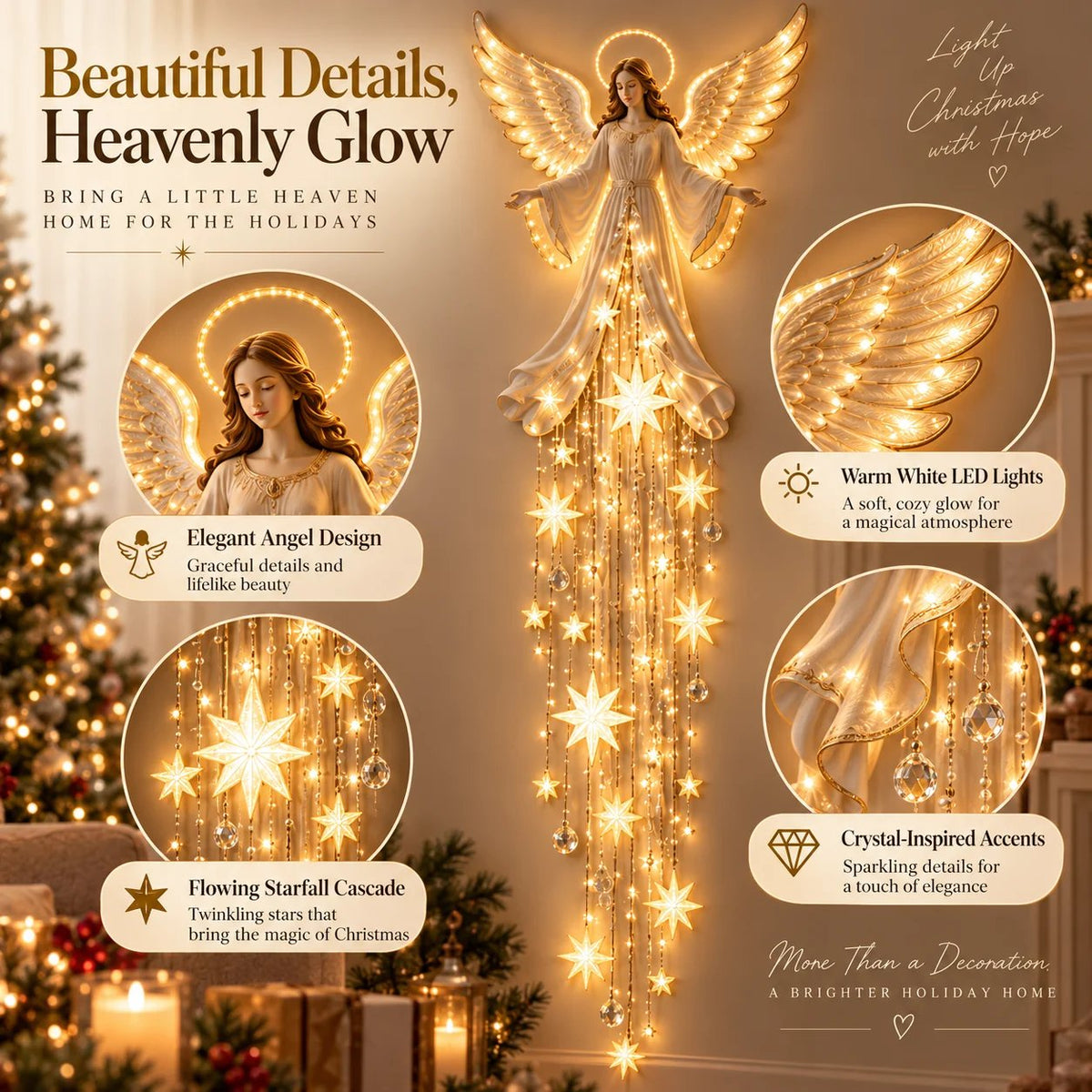 🔥Angel Starfall Christmas Wall Light
