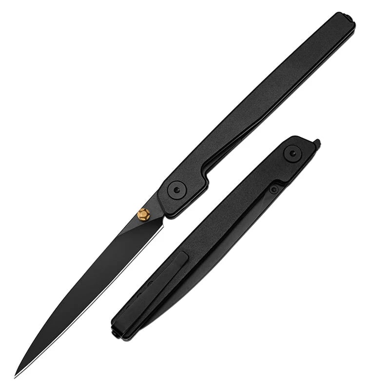 🔥Last Day Sale 49% OFF🎉Stealth Black Aluminum EDC Folding Knife