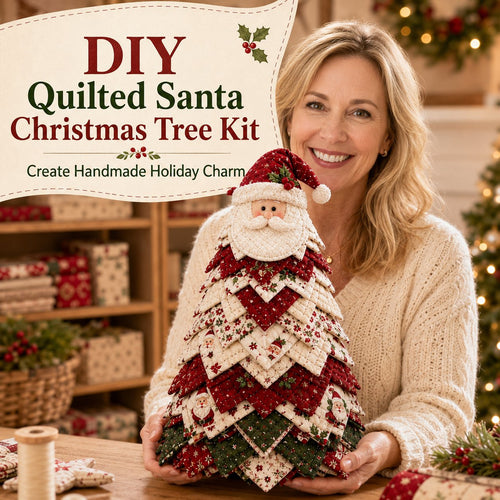 🔥Last Day 49% OFF ✨DIY Quilted Santa Christmas Tree Kit