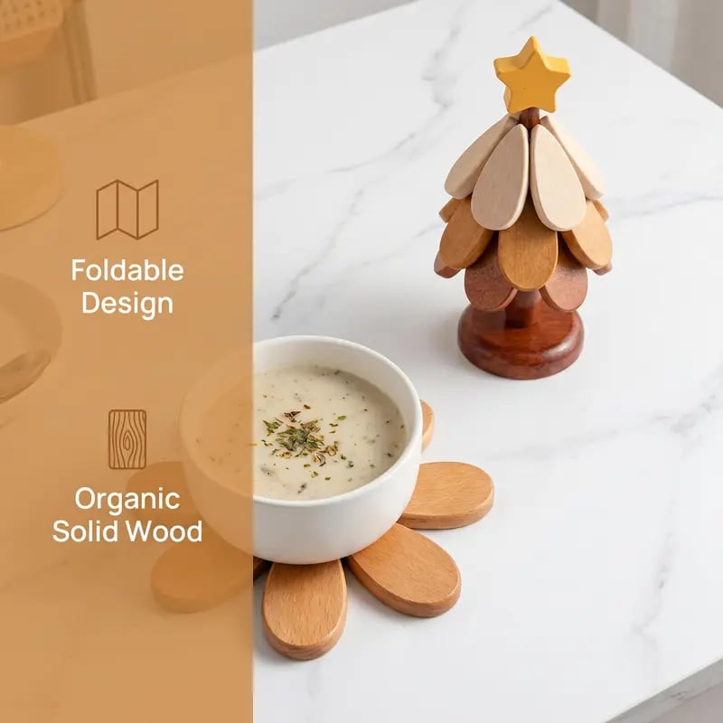 🎁Hot Sale Promotion 49% OFF🎁Wooden one tree coaster Solid wood home desktop decoration Dishes and dishes Insulation mat