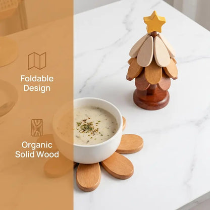 🎁Hot Sale Promotion 49% OFF🎁Wooden one tree coaster Solid wood home desktop decoration Dishes and dishes Insulation mat