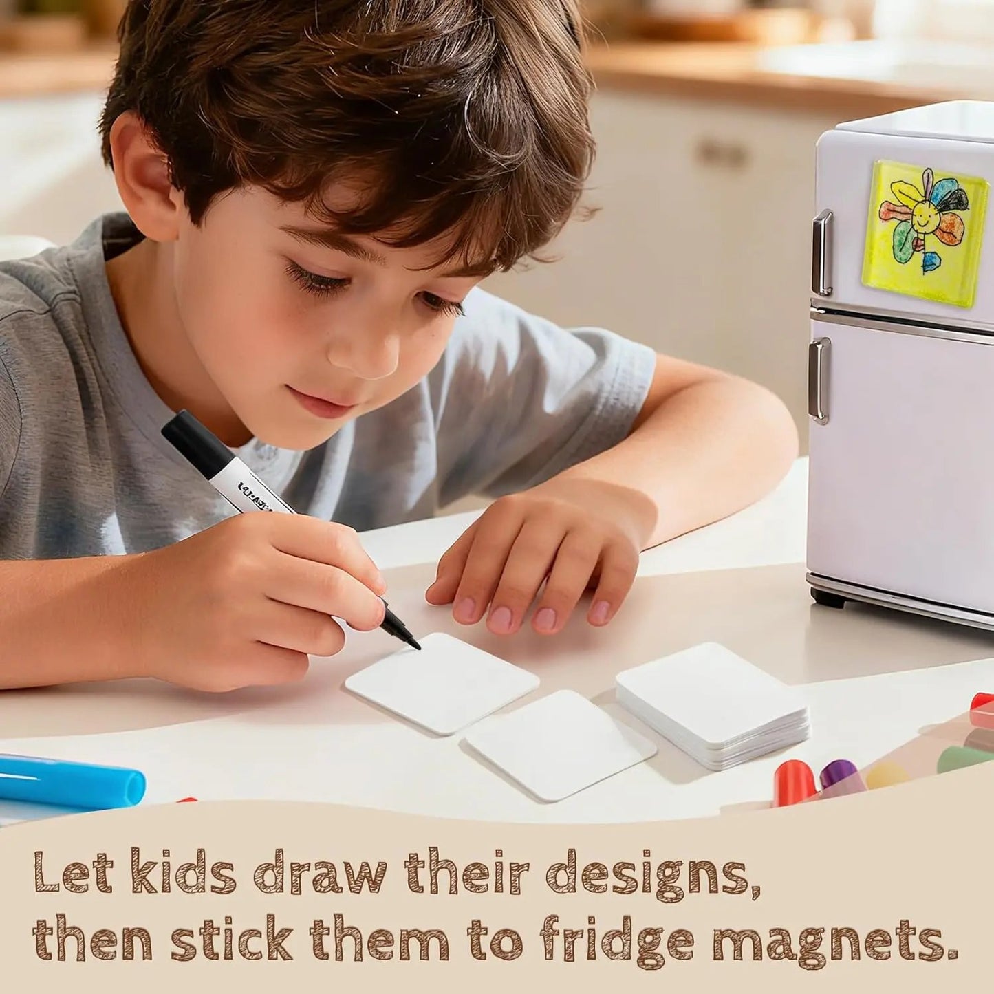 📸2" Clear Acrylic Photo Magnet DIY Kit | Make Your Own 3D Fridge Magnets (10 Pack)