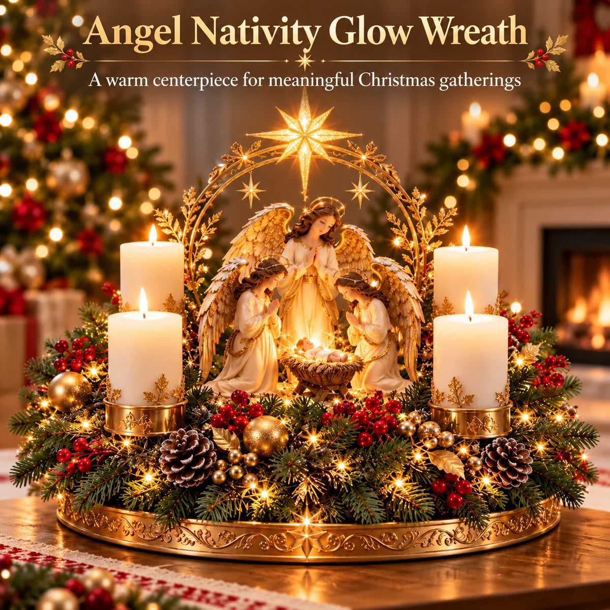 ✨ Last Day – 60% OFF!🕯️ Lighted Nativity Christmas Centerpiece