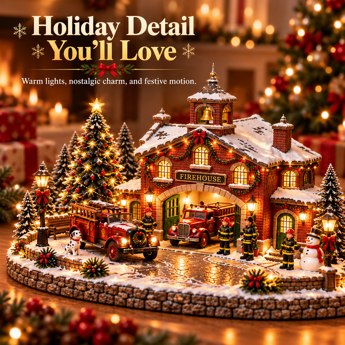 🔥 Last Day 50% Off 🎄 Christmas Fire Station Town™