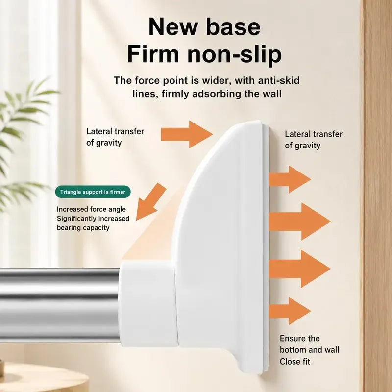 Drill-Free Adjustable Tension Rod for Closet & Laundry
