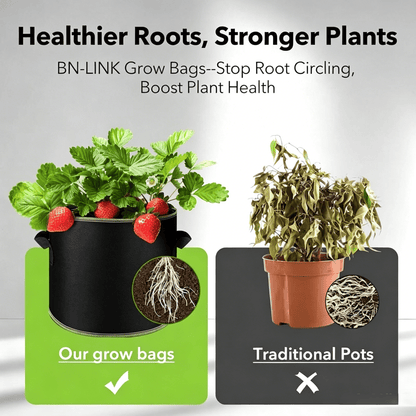 🌱🪴 Heavy-Duty Grow Bags | Aeration Fabric Pots with Handles for Vegetables, Flowers & Fruits