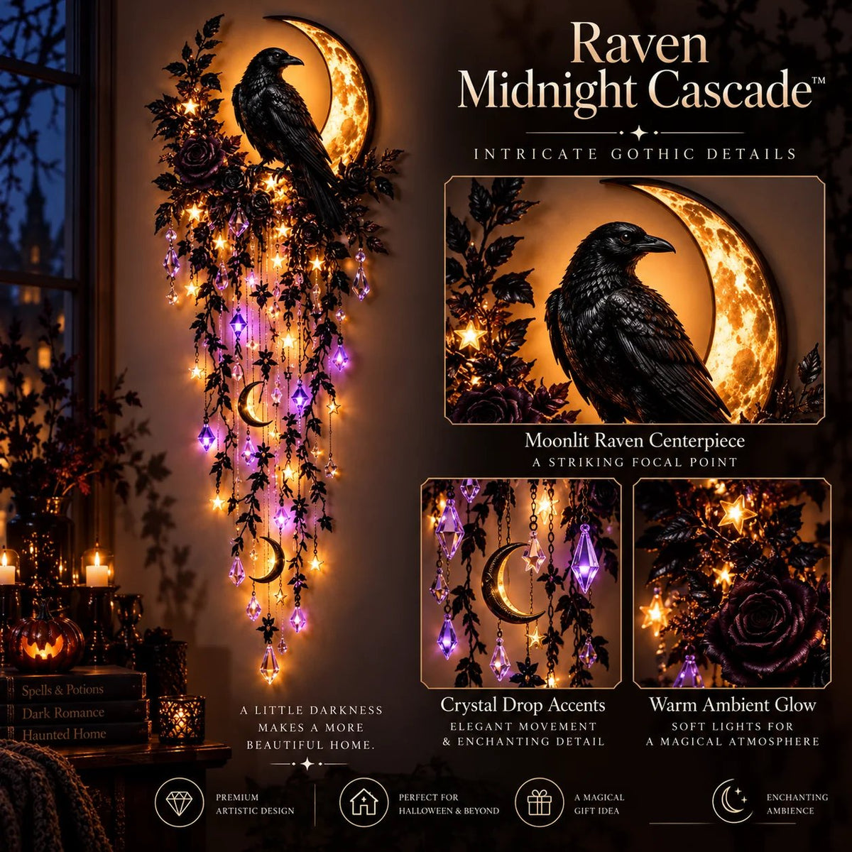 ✨Last Day 49% OFF✨Elegant Halloween Cascade Wall Light Collection