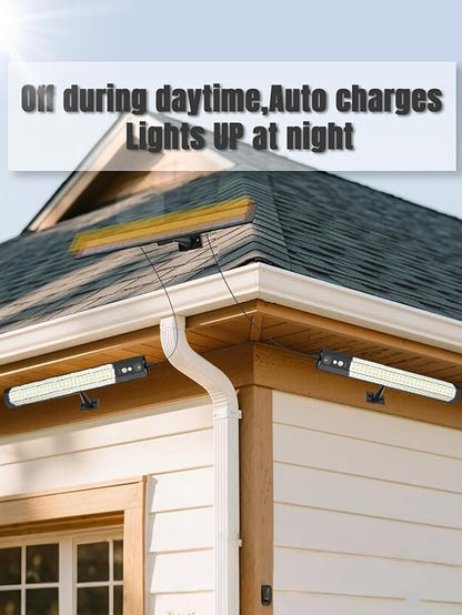 High-brightness solar wall light with motion sensor activation