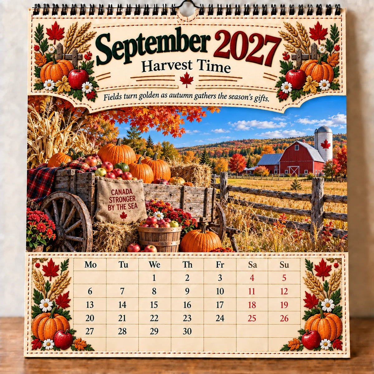 🔥LAST DAY 50% OFF - 🇨🇦🍁 2027 Canada 160th Anniversary Wall Calendar 🍁🇨🇦