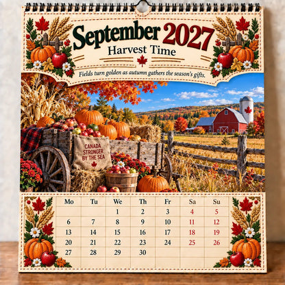 🔥LAST DAY 50% OFF - 🇨🇦🍁 2027 Canada 160th Anniversary Wall Calendar 🍁🇨🇦