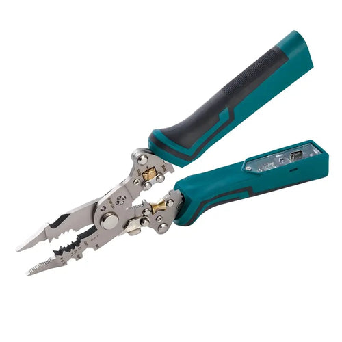 ❤️16 in 1 Wire Stripper Twister for Cutting and Pulling Wires,Cable Scissors,Voltage Tester Pliers, 12V to 250V Live,Null,Hot Wire Judgment AC DC, Audible and Flashing LED Alarms