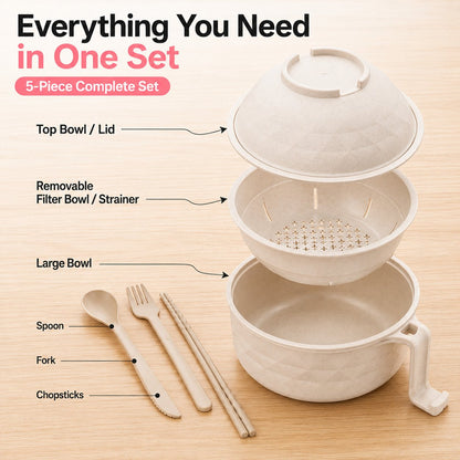 💖 Hot Sale 49%OFF✨Microwave Ramen Bowl Set